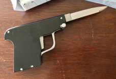 AGA Campolin Letter Opener Pistol Switchblade, Black Handle, Limited Edition of 300 from 2019 