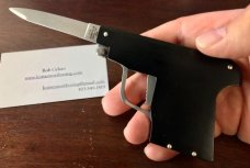 AGA Campolin Letter Opener Pistol Switchblade, Black Handle, Limited Edition of 300 from 2019 