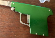 AGA Campolin Letter Opener Pistol Switchblade, Green Handle, Limited Edition of 300 from 2019 