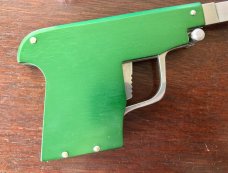 AGA Campolin Letter Opener Pistol Switchblade, Green Handle, Limited Edition of 300 from 2019 