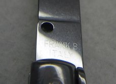 NEW FRANK BELTRAME 9" ACRYLIC BLUE PEARL ITALIAN STILETTO FLAT GRIND BLADE - LAST ONE