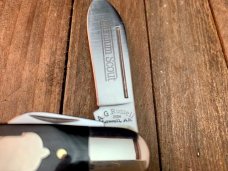 A.G. Russell Premium Scout Knife Black Linen Micarta Handles with 154-CM Blades