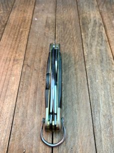 A.G. Russell Premium Scout Knife Black Linen Micarta Handles with 154-CM Blades
