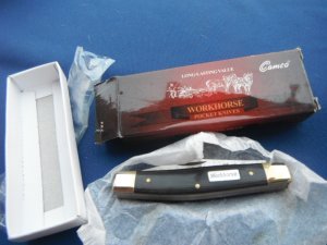 Camco #001M Micarta Stockman 3-7/8"   Pocket Knife Closed Original Packaging 