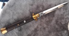 Vintage 1980's 11" Rostfrei Stiletto Italy Brass Rosewood 