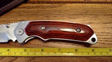 Buck Knives 277 Folding Alpha Hunter ATS-34 BOS Rosewood Handles w/sheath RARE