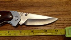 Buck Knives 277 Folding Alpha Hunter ATS-34 BOS Rosewood Handles w/sheath RARE