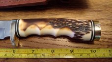 SCHRADE USA 153UH Golden Spike Hunting Knife Leather Sheath Carbon Steel lot #4 SCHRADE USA 153UH Golden Spike Hunting Knife Leather Sheath Carbon Steel lot #4