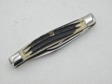 Queen Cutlery #2 two blade jack Winterbottom bone:  3 3/8” closed, circa 1962,