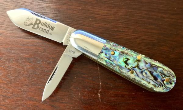 Bulldog (Great Eastern Cutlery SFO) #252209 Little Jack Prototype, LVS Abalone Handle, New (GEC 25) Bulldog (Great Eastern Cutlery SFO) #252209 Little Jack Prototype, LVS Abalone Handle, New (GEC 25)
