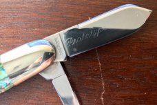 Bulldog (Great Eastern Cutlery SFO) #252209 Little Jack Prototype, LVS Abalone Handle, New (GEC 25) Bulldog (Great Eastern Cutlery SFO) #252209 Little Jack Prototype, LVS Abalone Handle, New (GEC 25)