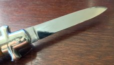 1950's Bargeon French Stiletto With Bail, 8 1/4 Inch, Beautiful Bone Handle, Unused, Hard To Find 