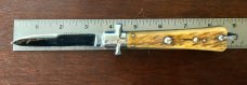 1950's Bargeon French Stiletto With Bail, 8 1/4 Inch, Beautiful Bone Handle, Unused, Hard To Find 