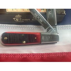 Schatt & Morgan (Queen 1992) 2 Blade Razor Barlow Pocket Knife w/ Red Bone Handles & Blade Etch -NOS Schatt & Morgan (Queen 1992) 2 Blade Razor Barlow Pocket Knife w/ Red Bone Handles & Blade Etch -NOS