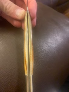 Northwoods Gladstone MI Super Fat & Gnarly Stag  5" Long Toothpick With A Single Blade & Sheild