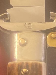 Vintage Germany Indiana # 12 German Fat Stag Lockback With Awesome Stag With Saftejy Release Switch Vintage Germany Indiana # 12 German Fat Stag Lockback With Awesome Stag With Saftejy Release Switch