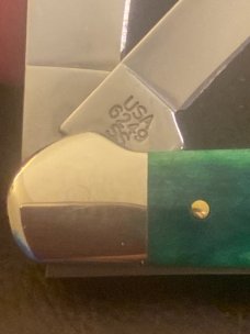 2020 Case XX USA 6249 SS Appaloosa Green Bone Handle Copperhead With Diamond sheild & 2 Blades 2020 Case XX USA 6249 SS Appaloosa Green Bone Handle Copperhead With Diamond sheild & 2 Blades