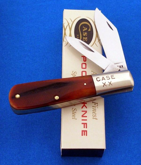 CASE XX USA 62009 1/2 Pretty Saw Cut Red Bone BARLOW Jack Knife No Dots 1965/1969 w/Box CASE XX USA 62009 1/2 Pretty Saw Cut Red Bone BARLOW Jack Knife No Dots 1965/1969 w/Box