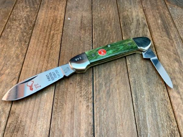 Red Stag Solingen Germany Made Goodwin of Chattanooga Smooth Green Bone Red Stag Solingen Germany Made Goodwin of Chattanooga Smooth Green Bone