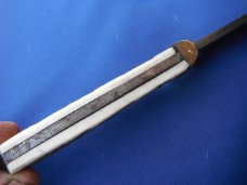 Original Bowie Knife  With Sheath, Bone Handles.  HUNTING KNIFE.   Made in Japan 