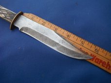 Original Bowie Knife  With Sheath, Bone Handles.  HUNTING KNIFE.   Made in Japan 