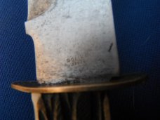 Original Bowie Knife  With Sheath, Bone Handles.  HUNTING KNIFE.   Made in Japan 