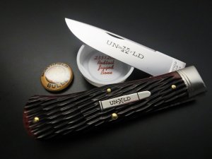 Great Eastern Cutlery Northfield #23 Bullet Liner Lock Redtail Jigged Bone GEC 235120L