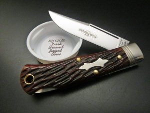 Great Eastern Cutlery Northfield UN-X-LD #83 Tascosa Lockback Dark Brewed Jigged Bone GEC 831121LB