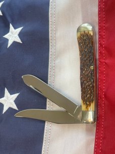 Vintage 1977 Queen Master Cutler Collection Trapper Pocket Knife w/ Beautiful Handles Vintage 1977 Queen Master Cutler Collection Trapper Pocket Knife w/ Beautiful Handles
