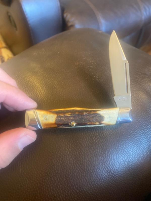 Noethwoods Gladstone Michigan Super Fat & Gnarly Stag Handles With Single Blade & Slanted Bolsters