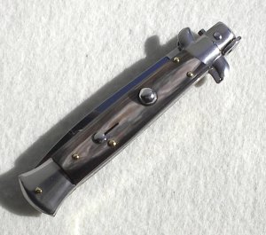 NEW 9" FRANK B. FRENCH BOVINE HORN ITALIAN STILETTO
