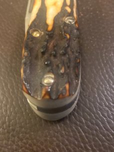 Schatt & Morgan MMIX BFC Monster Fat & Gnarly Stag Barlow With Nickel Silver Bolsters & Single Blade Schatt & Morgan MMIX BFC Monster Fat & Gnarly Stag Barlow With Nickel Silver Bolsters & Single Blade