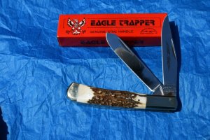 Eagle Trapper Genuine Stag Handle K-319 1980's  Original! Handsome guy here!
