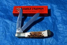 Eagle Trapper Genuine Stag Handle K-319 1980's Original! Handsome guy here! Eagle Trapper Genuine Stag Handle K-319 1980's Original! Handsome guy here!
