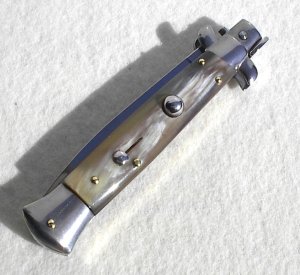 NEW 9" FRANK B. FRENCH BOVINE HORN ITALIAN STILETTO