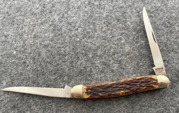 KUTMASTER UTICA N.Y. USA Bone Handle Muskrat Knife KUTMASTER UTICA N.Y. USA Bone Handle Muskrat Knife