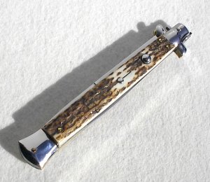 NEW OLD STOCK FRANK BELTRAME 13" GENUINE STAG ITALIAN STILETTO 