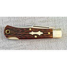 Great Eastern Northfield 831121LB, Tascosa Lockback, Dark Brewed Jigged Bone, 1095, 3.5 Great Eastern Northfield 831121LB, Tascosa Lockback, Dark Brewed Jigged Bone, 1095, 3.5