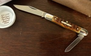 Great Eastern Cutlery Tidioute #331220 Conductor, Antique Autumn Jig Bone Handle, New (GEC 33) 