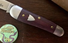 Great Eastern Cutlery Tidioute 190120 Little Rattler, Red Coral Canvas Micarta, (GEC 19), New Great Eastern Cutlery Tidioute 190120 Little Rattler, Red Coral Canvas Micarta, (GEC 19), New
