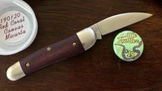 Great Eastern Cutlery Tidioute 190120 Little Rattler, Red Coral Canvas Micarta, (GEC 19), New Great Eastern Cutlery Tidioute 190120 Little Rattler, Red Coral Canvas Micarta, (GEC 19), New