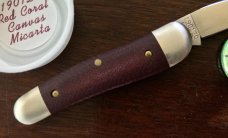 Great Eastern Cutlery Tidioute 190120 Little Rattler, Red Coral Canvas Micarta, (GEC 19), New Great Eastern Cutlery Tidioute 190120 Little Rattler, Red Coral Canvas Micarta, (GEC 19), New