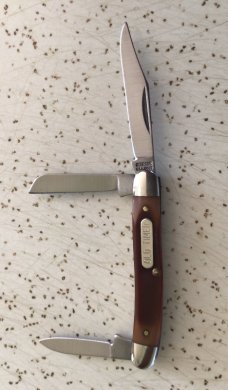 VINTAGE SCHRADE USA 108OT ( OLD TIMER ) JUNIOR STOCKMAN POCKET KNIFE/ PIECE IS SWEET VINTAGE SCHRADE USA 108OT ( OLD TIMER ) JUNIOR STOCKMAN POCKET KNIFE/ PIECE IS SWEET
