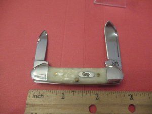 Case XX 2001 White Bone Mini Canoe Pattern # 62132 SS