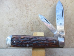 Ulster Knife Co. Jack Knife with Rogers Bone Handles 