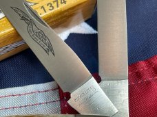 Vintage Parker Cut Co. 1980s/90s Trapper Knife w/ Elk Horn Handles & Lanyard Hole -NOS +Orig Box Vintage Parker Cut Co. 1980s/90s Trapper Knife w/ Elk Horn Handles & Lanyard Hole -NOS +Orig Box