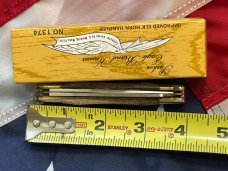 Vintage Parker Cut Co. 1980s/90s Trapper Knife w/ Elk Horn Handles & Lanyard Hole -NOS +Orig Box Vintage Parker Cut Co. 1980s/90s Trapper Knife w/ Elk Horn Handles & Lanyard Hole -NOS +Orig Box