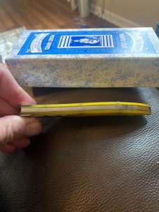 W R Case & Sons Bradford PA 19USA92 Tested XX 10095 Yellow Handle Barn Door Hinge Knife in Box W R Case & Sons Bradford PA 19USA92 Tested XX 10095 Yellow Handle Barn Door Hinge Knife in Box