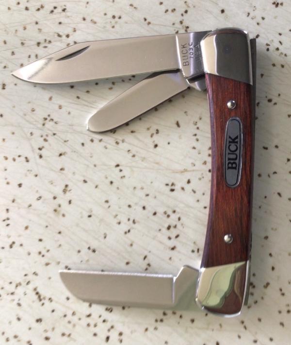 VINTAGE BUCK USA 703 STOCKMAN 1995 POCKET KNIFE / GORGEOUS KNIFE 