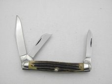 Queen Cutlery #16 Stockman, 1958 - 1960, 3 3/8” closed, genuine Winterbottom bone Queen Cutlery #16 Stockman, 1958 - 1960, 3 3/8” closed, genuine Winterbottom bone